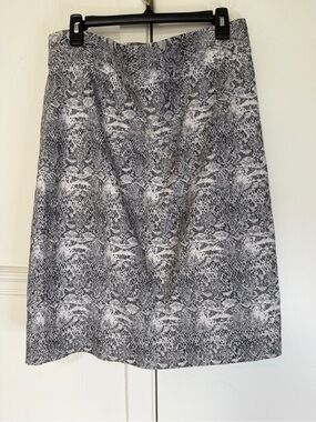 ANTONIO MELANI Grey Snake-Print Pencil Skirt size 14